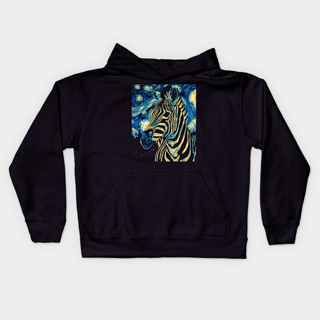 Zebra Wildlife Sanctuaries Kids Hoodie by Maja Wronska